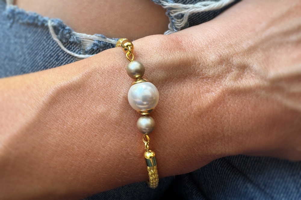 DIY návod na utahovací náramek s perličkami Swarovski Platinum